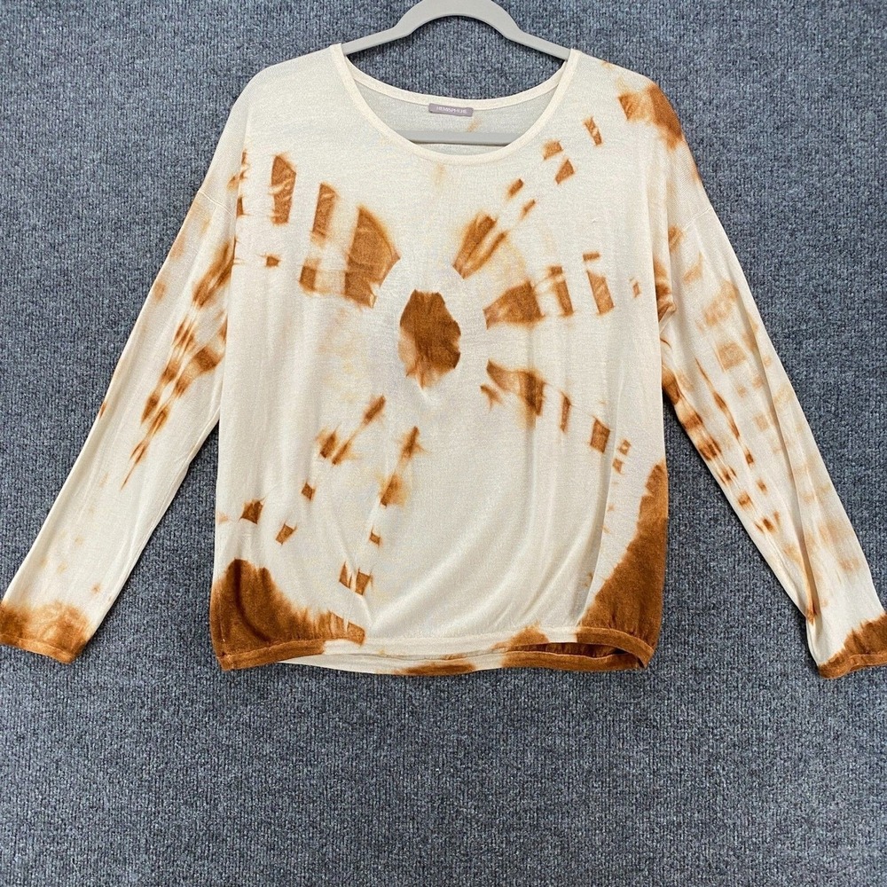 Hemisphere Sweater Womens M Tie Dye Silk Wool Pullover Casual Grunge Hippie 90s